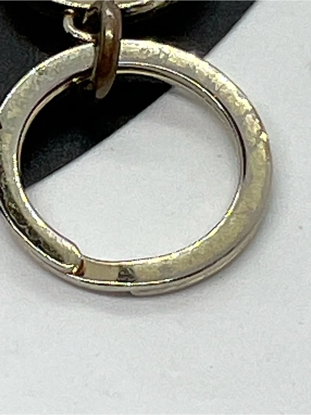 Vintage Coach Gold Tone Enamel Signature C Keychain Bag Charm Est. 1941